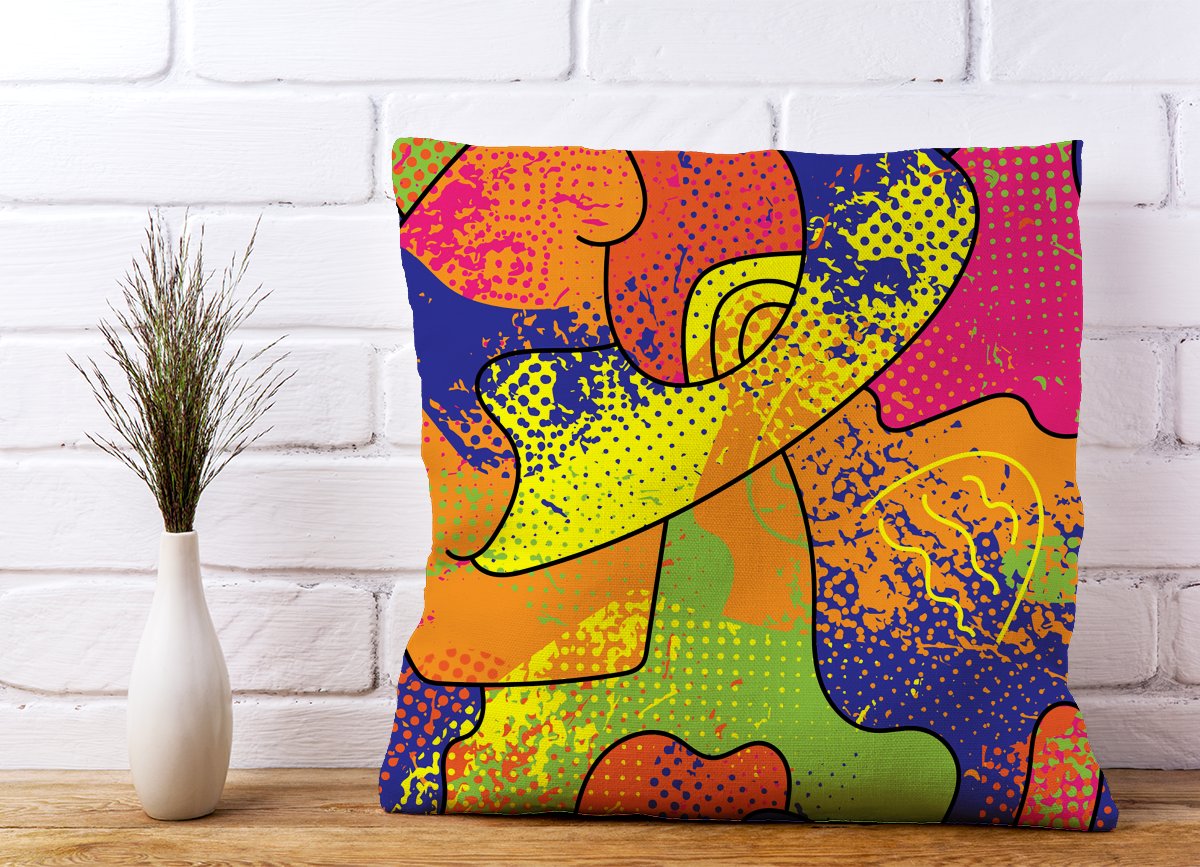 Bright Abstract Pattern Cushions