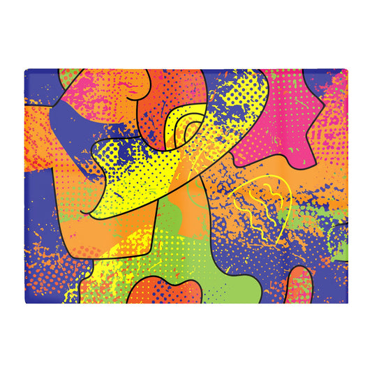 Bright Abstract Pattern Glass Chopping Board