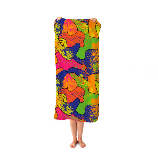 Bright Abstract Pattern Beach Towel