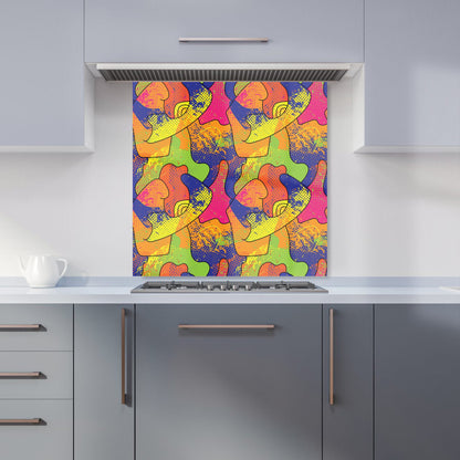 Bright Abstract Pattern Kitchen Splashback