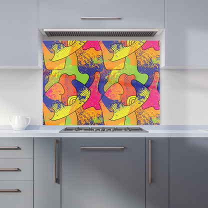 Bright Abstract Pattern Kitchen Splashback