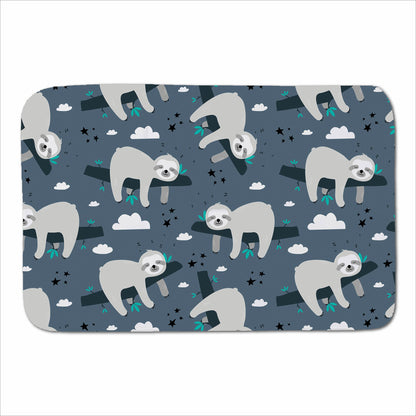 Sleeping Sloth Pattern Sherpa Blanket