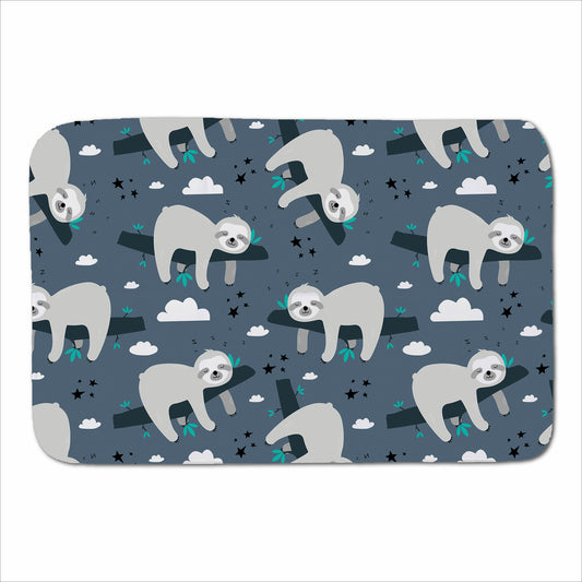 Sleeping Sloth Pattern Sherpa Blanket