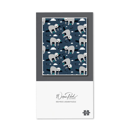 Sleeping Sloth Pattern Jigsaw Puzzle