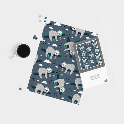 Sleeping Sloth Pattern Jigsaw Puzzle