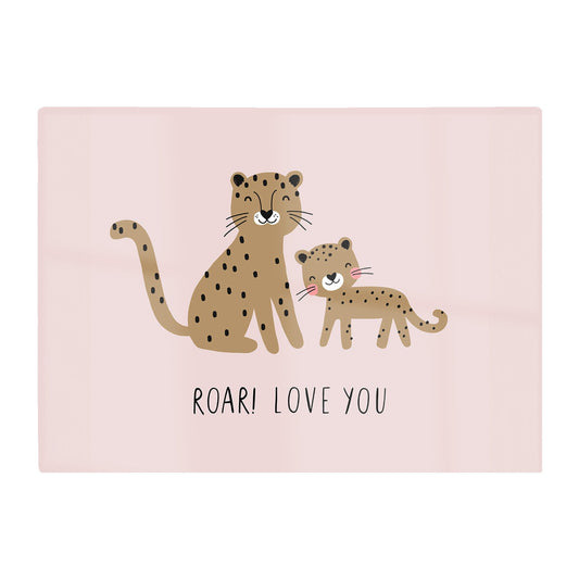 Roar Love You Glass Chopping Board