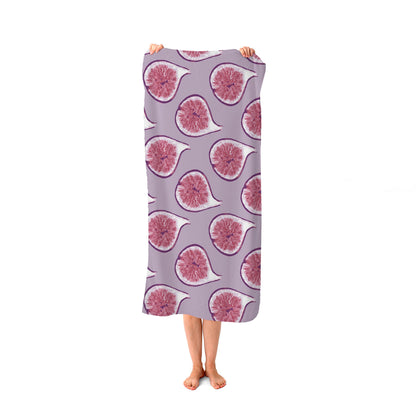 Modern Fig Pattern Beach Towel