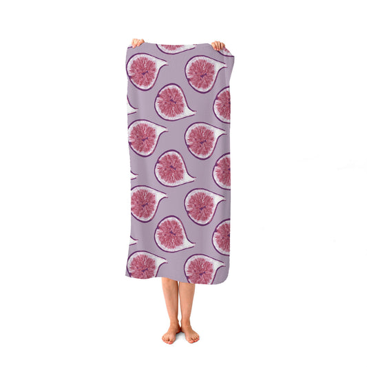 Modern Fig Pattern Beach Towel