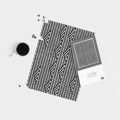Oblique Black Grunge Pattern Jigsaw Puzzle