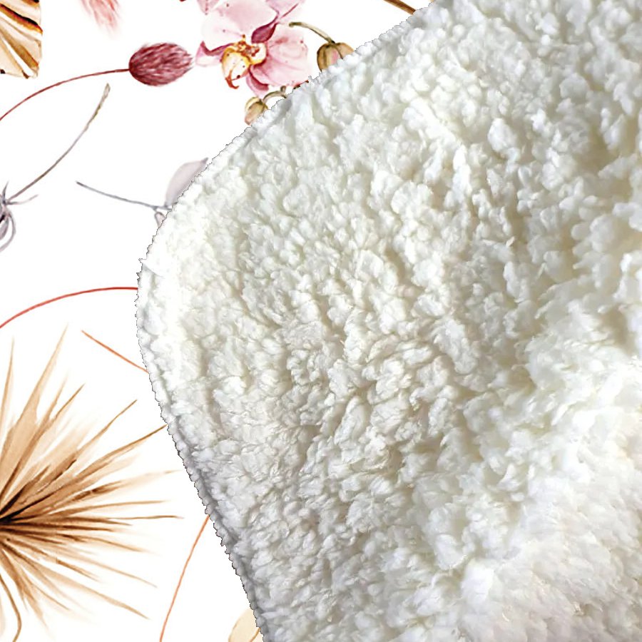 Watercolour Orchids Sherpa Blanket