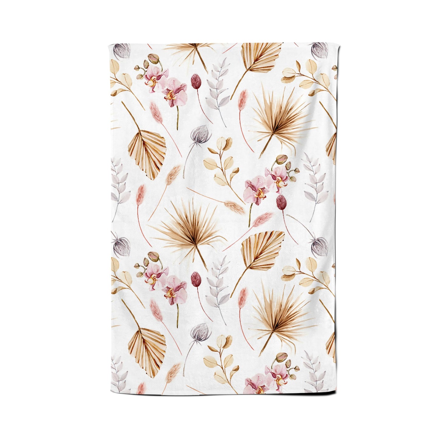 Watercolour Orchids Tea Towel