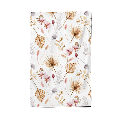Watercolour Orchids Tea Towel