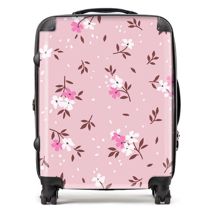 Pretty Pink Flower Pattern Suitcase