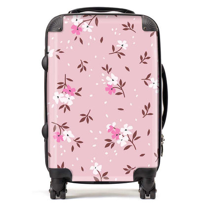 Pretty Pink Flower Pattern Suitcase