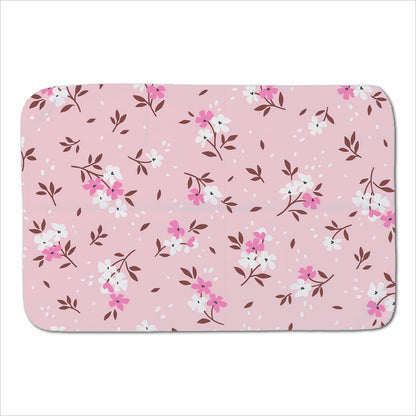 Pretty Pink Flower Pattern Sherpa Blanket