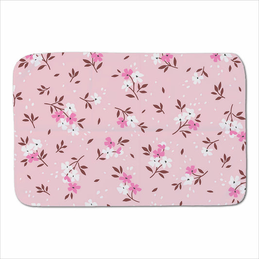 Pretty Pink Flower Pattern Sherpa Blanket