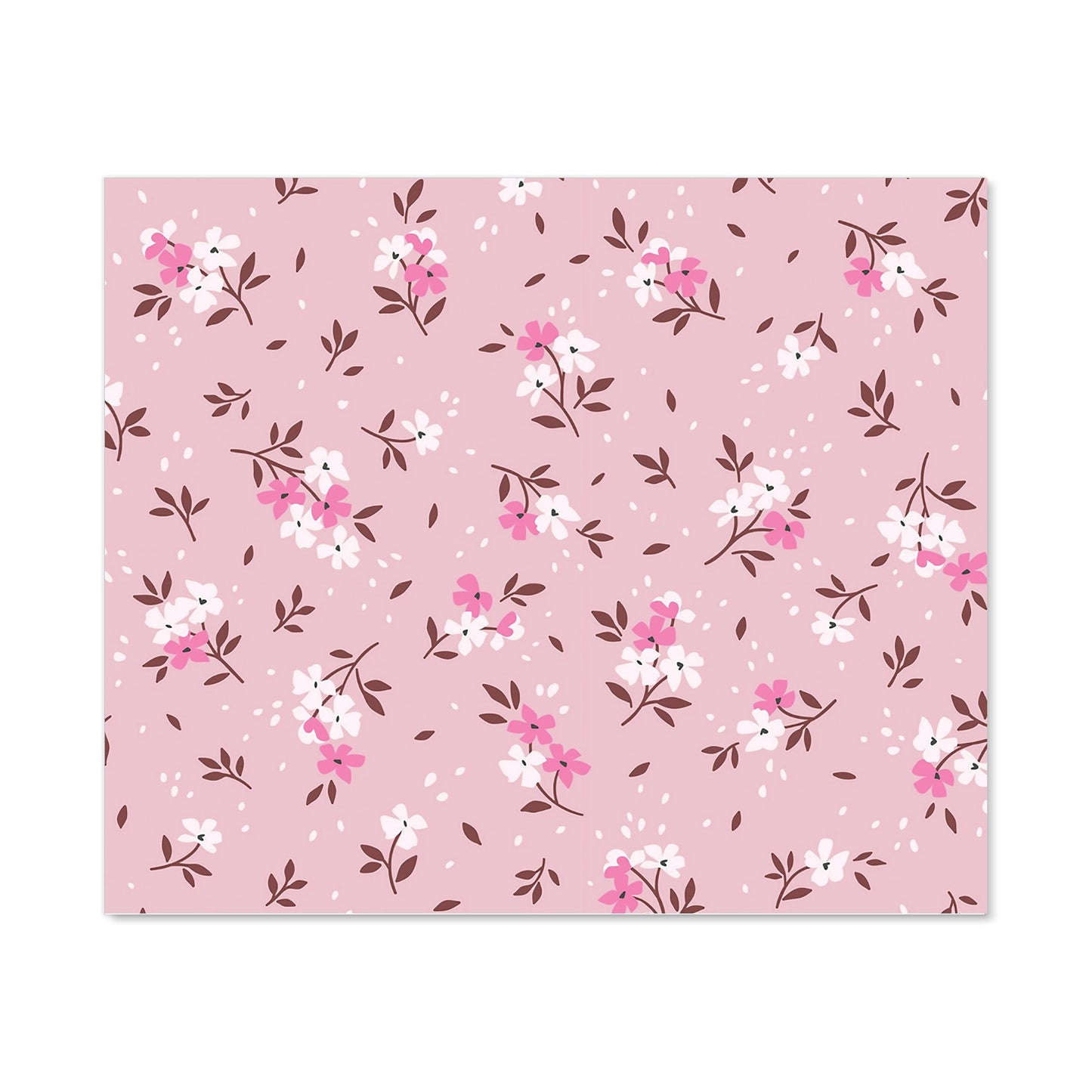 Pretty Pink Flower Pattern Kitchen Splashback