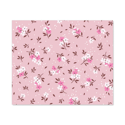 Pretty Pink Flower Pattern Kitchen Splashback