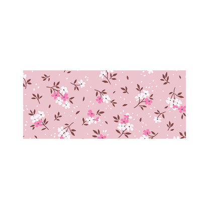 Pretty Pink Flower Pattern Glass Bathroom Splashback