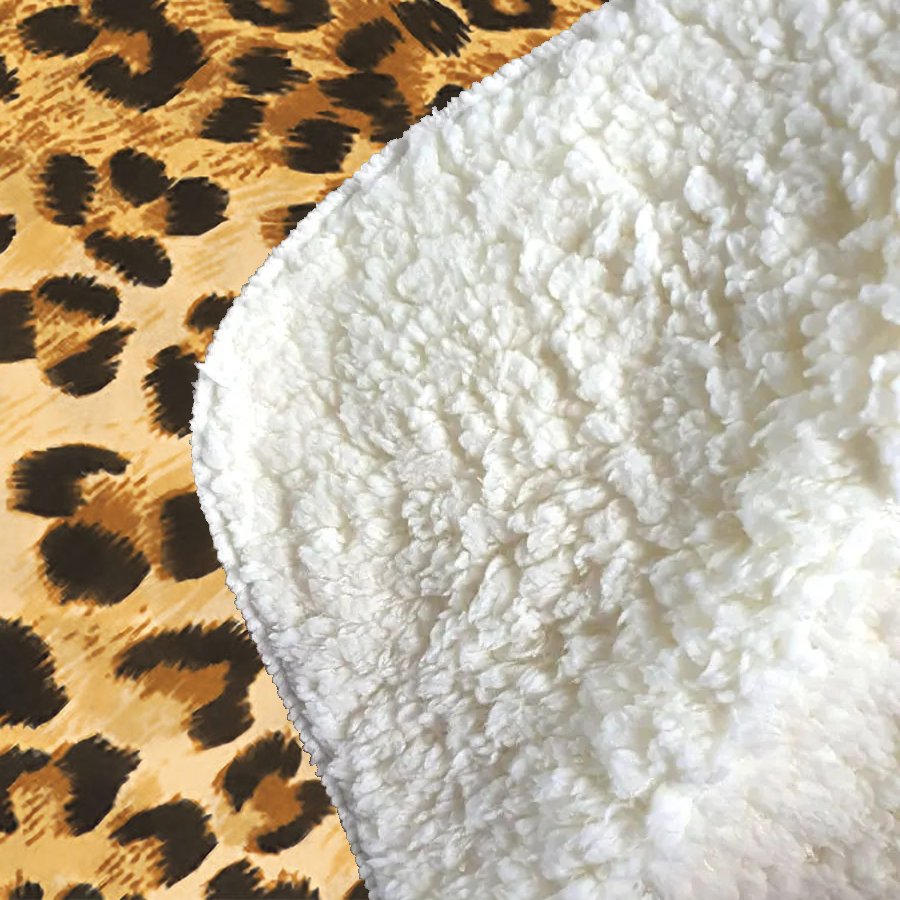 Wild Animal Pattern Sherpa Blanket