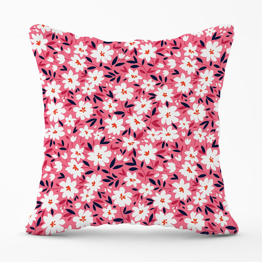 Small Cute White Flower Pattern Cushions