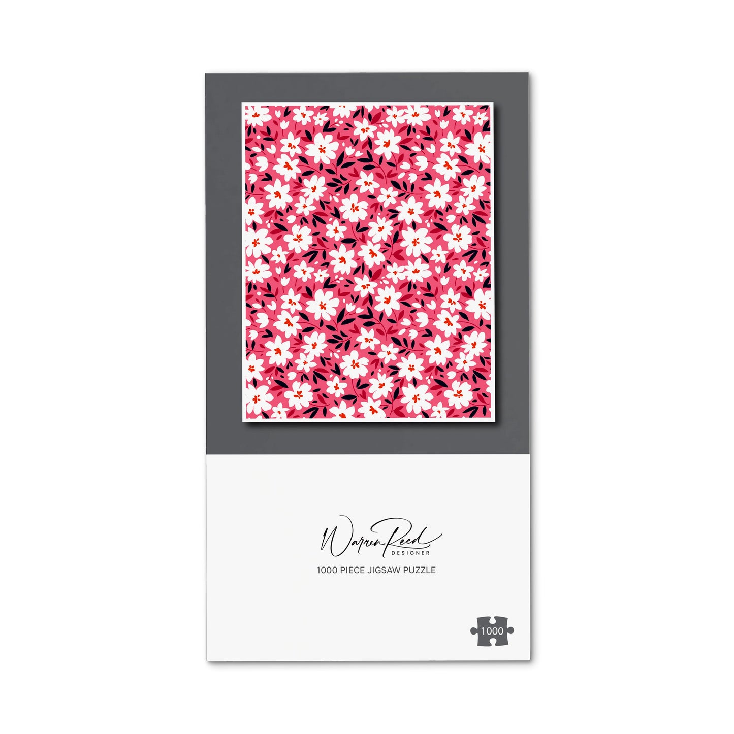 Small Cute White Flower Pattern Jigsaw Puzzle