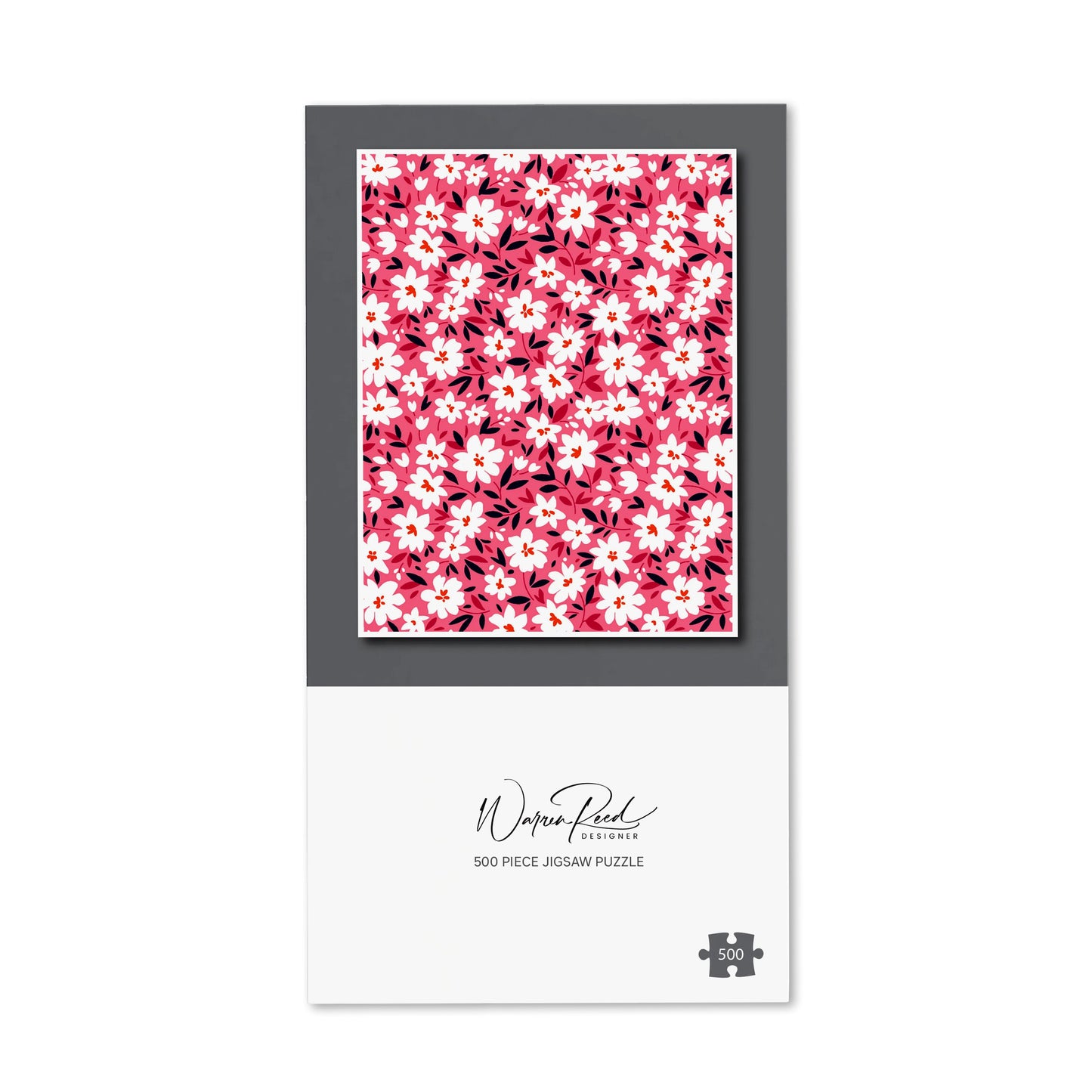 Small Cute White Flower Pattern Jigsaw Puzzle