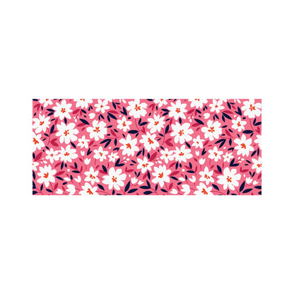 Small Cute White Flower Pattern Glass Bathroom Splashback