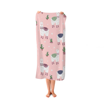 Happy Lama Beach Towel