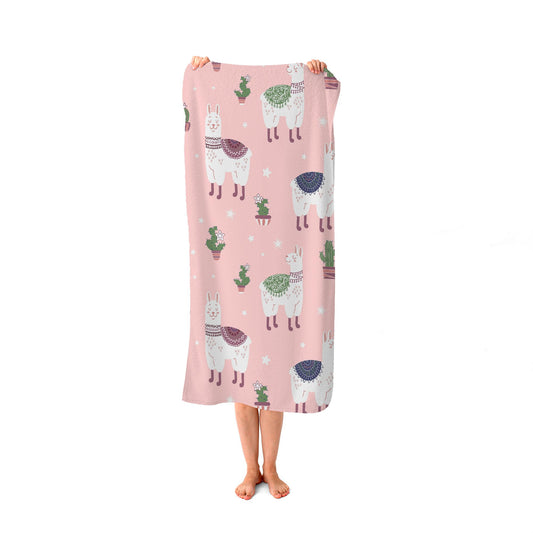 Happy Lama Beach Towel