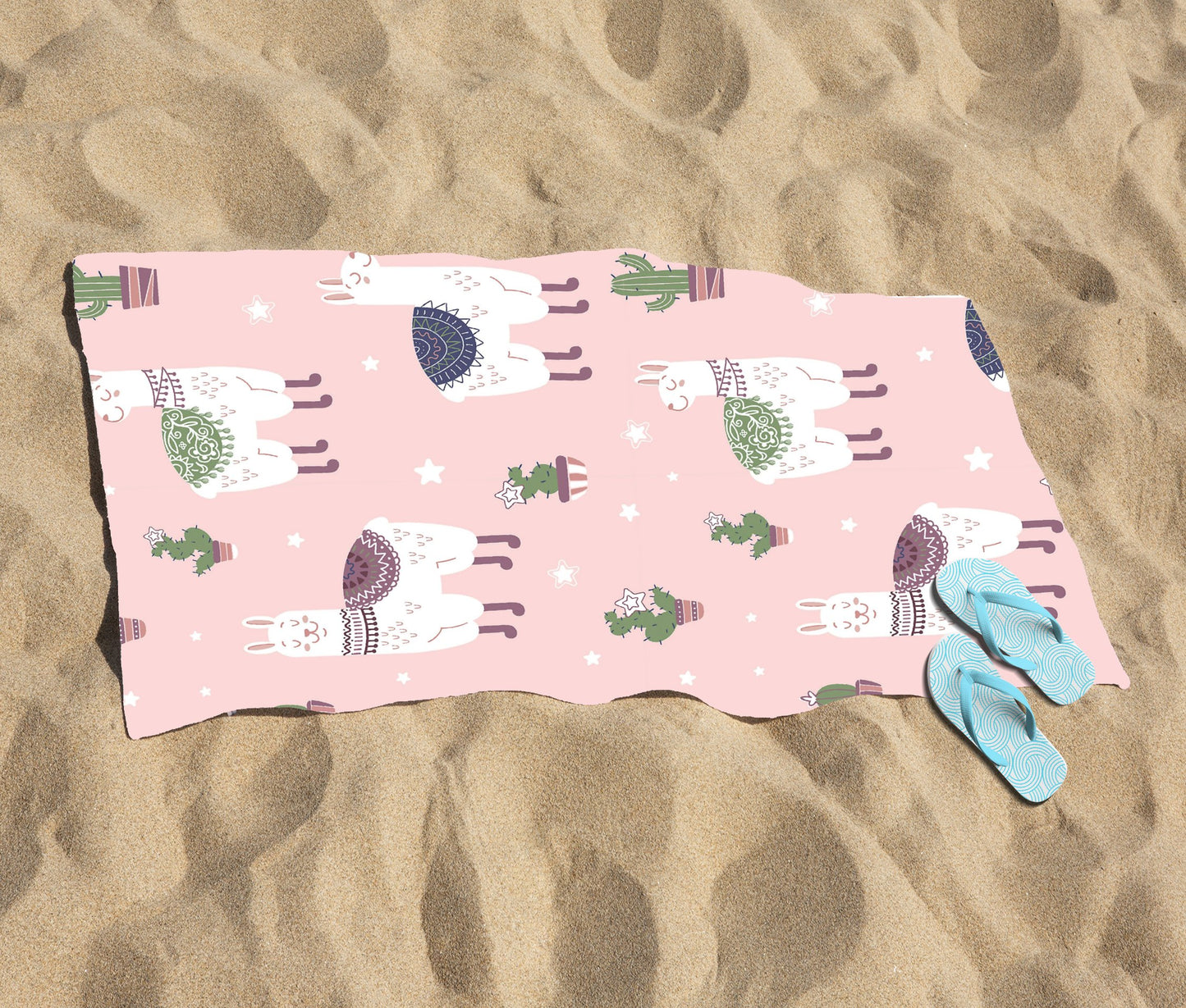 Happy Lama Beach Towel