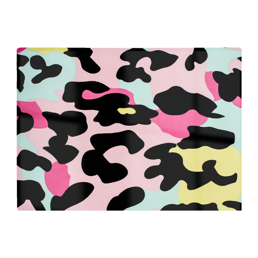 Colourful Leopard Print Glass Chopping Board
