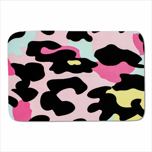 Colourful Leopard Print Sherpa Blanket