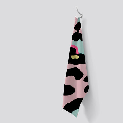 Colourful Leopard Print Tea Towel