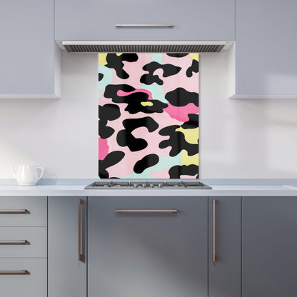 Colourful Leopard Print Kitchen Splashback