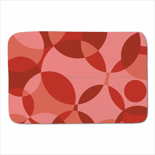 Red Circle Pattern Sherpa Blanket