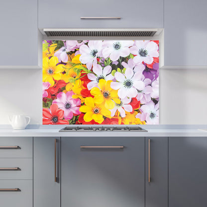Spring Flowers Kitchen Splashback