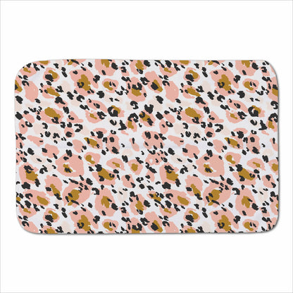 Hand Drawn Pink Leopard Print Sherpa Blanket