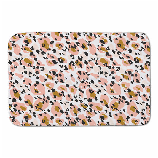 Hand Drawn Pink Leopard Print Sherpa Blanket