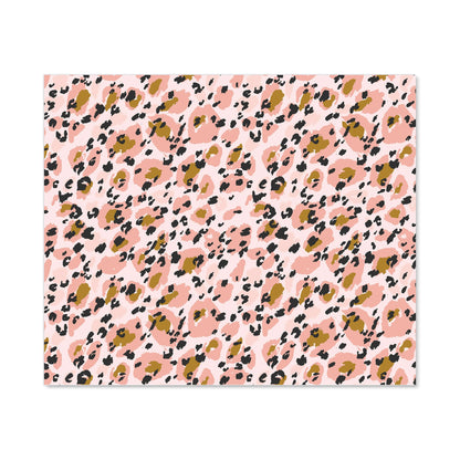 Hand Drawn Pink Leopard Print Kitchen Splashback