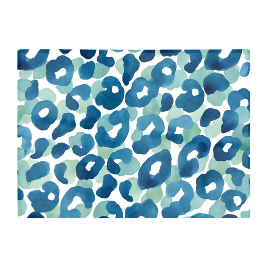 Watercolour Leopard Print Glass Chopping Board