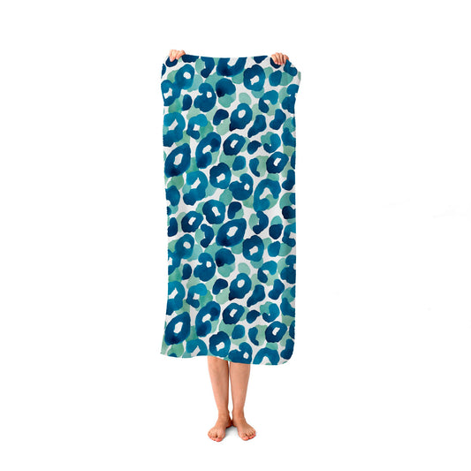 Watercolour Leopard Print Beach Towel