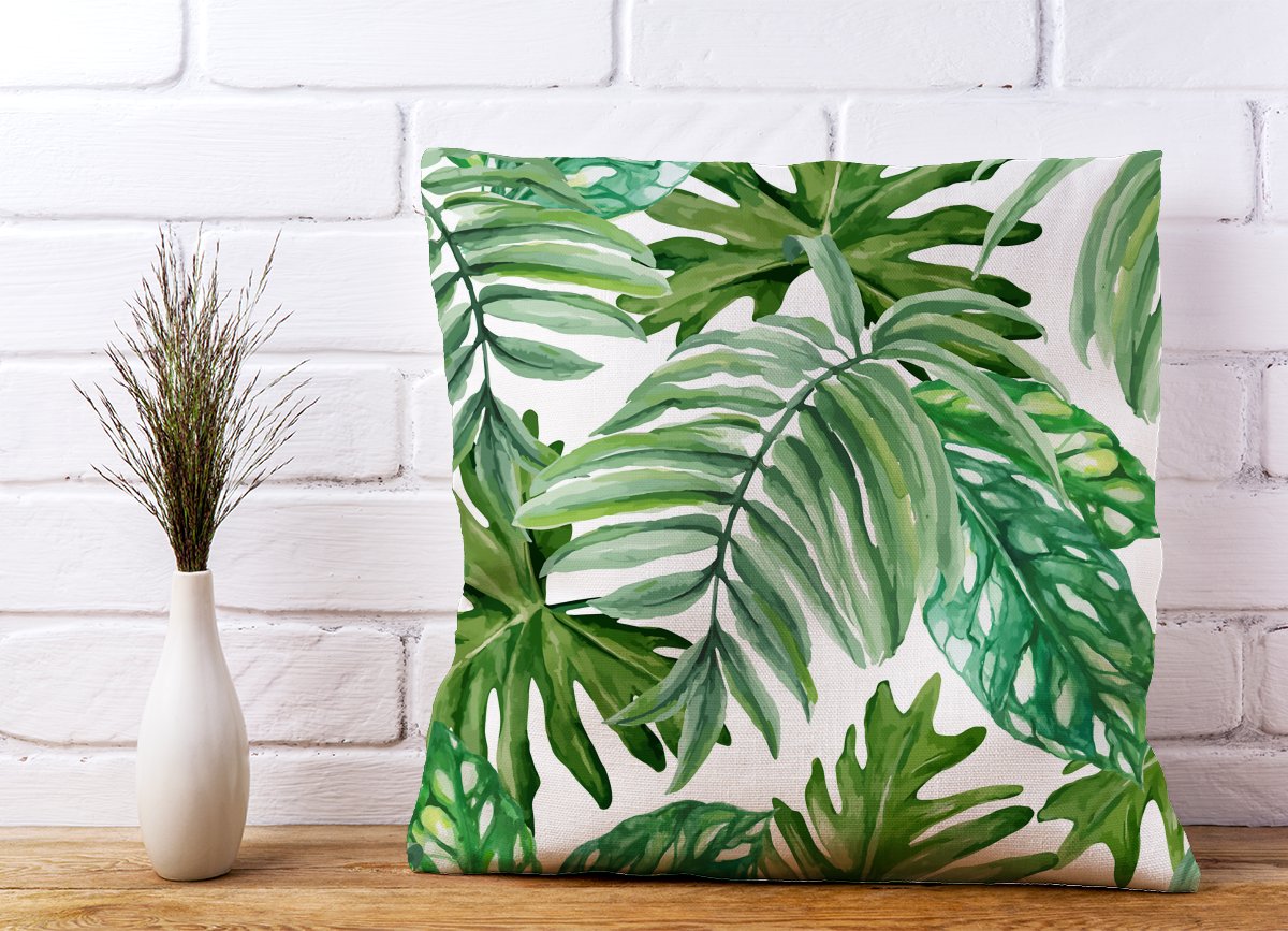 Exotic Rainforest Leaves Cushions