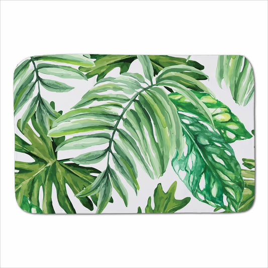 Exotic Rainforest Leaves Sherpa Blanket