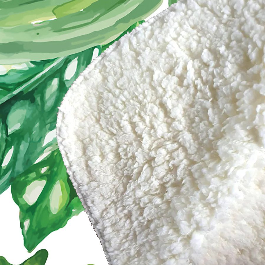 Exotic Rainforest Leaves Sherpa Blanket