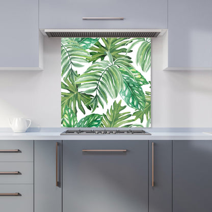 Exotic Rainforest Leaves Kitchen Splashback