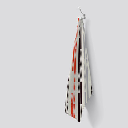 Dashed Stroke Pattern Tea Towel