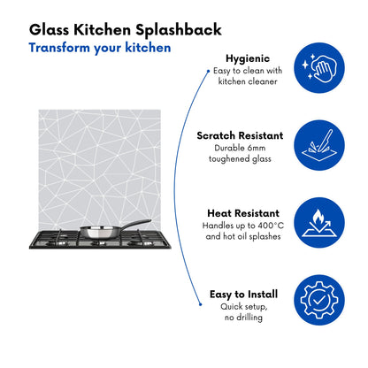 Geometric Triangle Pattern Kitchen Splashback