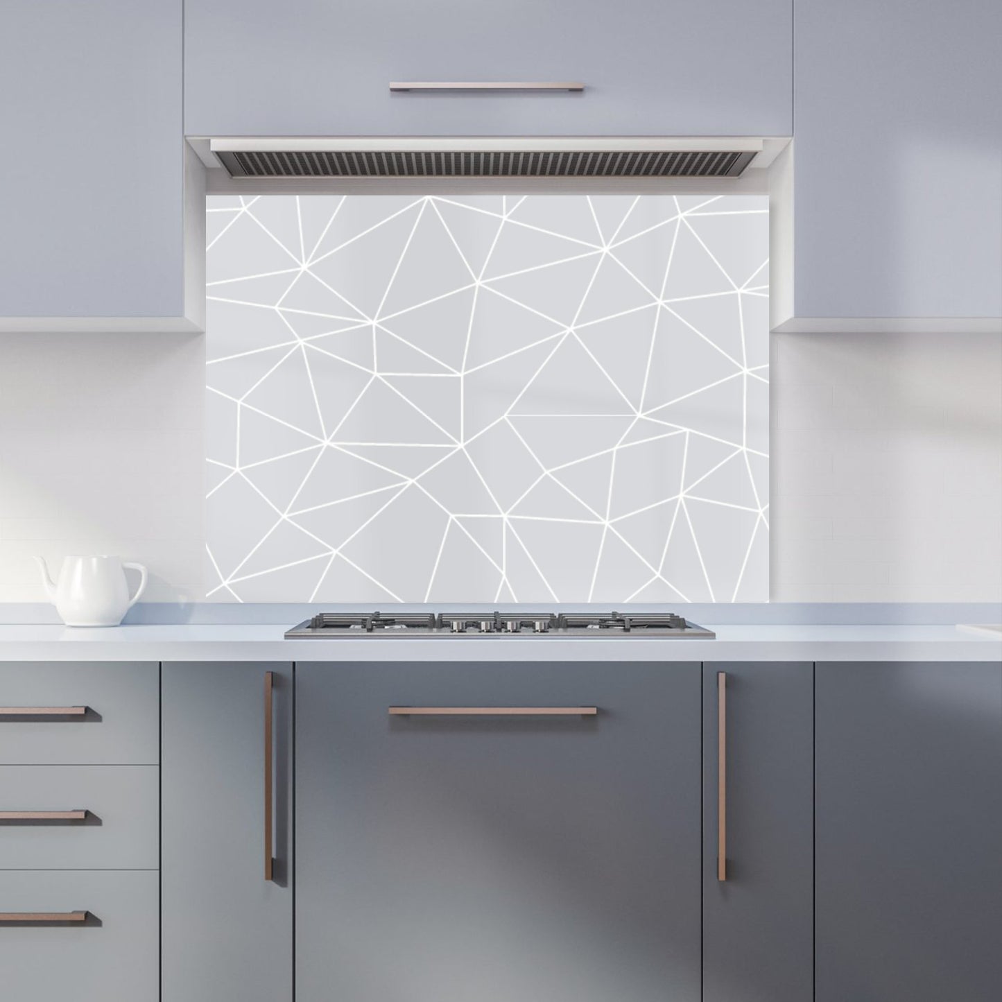 Geometric Triangle Pattern Kitchen Splashback