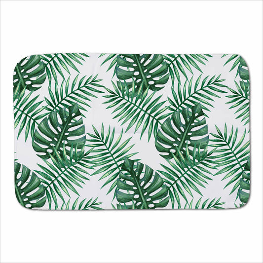 Watercolour Tropical Leaves Sherpa Blanket